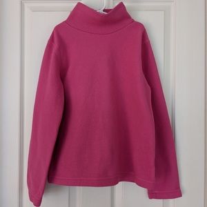 Hanna Andersson Pink Fleece Turtle Neck Sweater sl